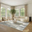 Azalea Ivory Blue AZA01 Wool Blend Farmhouse Area Rug - 10 Ft x 14 Ft