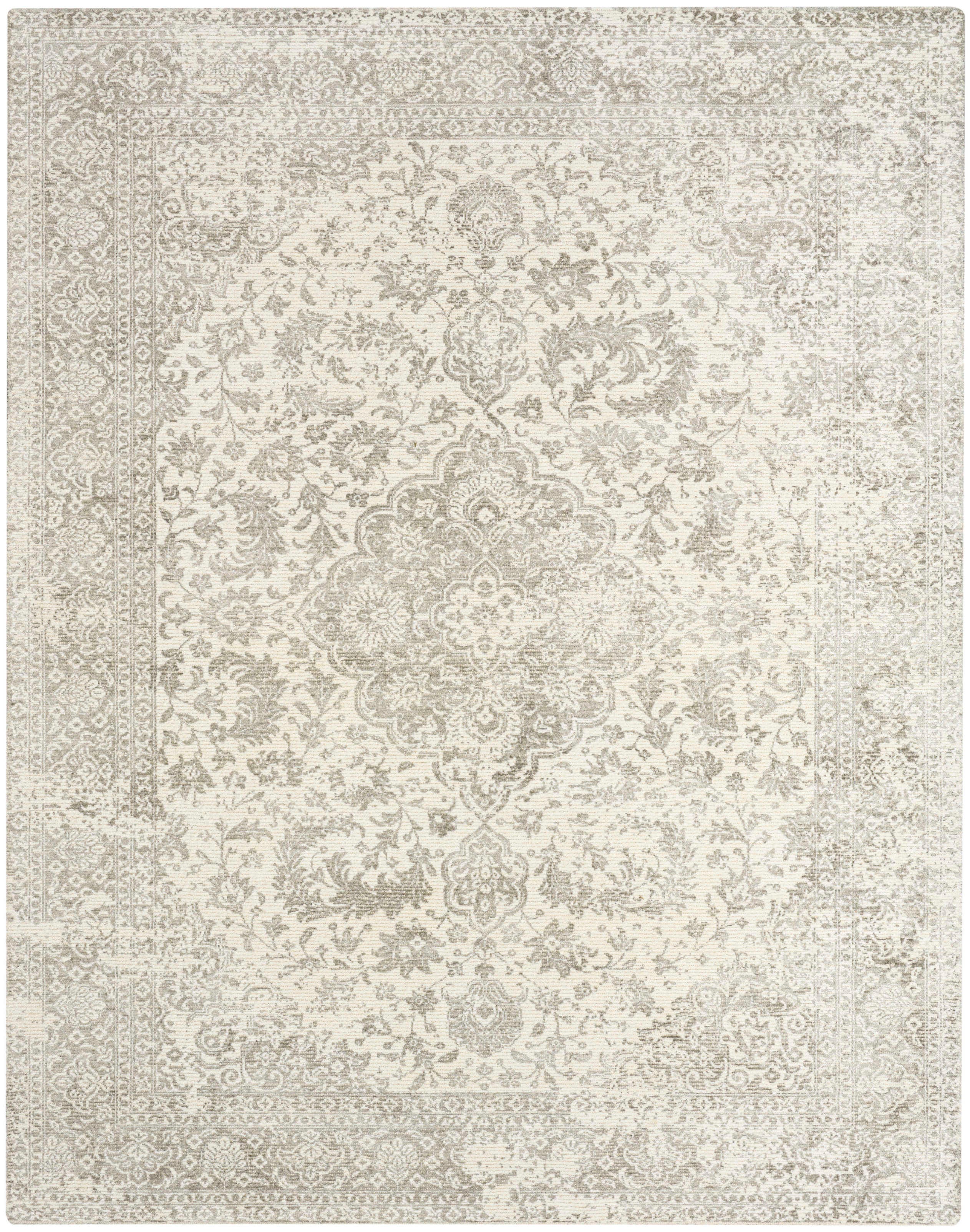 【美品】asobi FACTORY Graceful NEO Nourison Azalea AZA01 Ivory Grey 8 Ft x 10 Ft Area Rug | Lowest