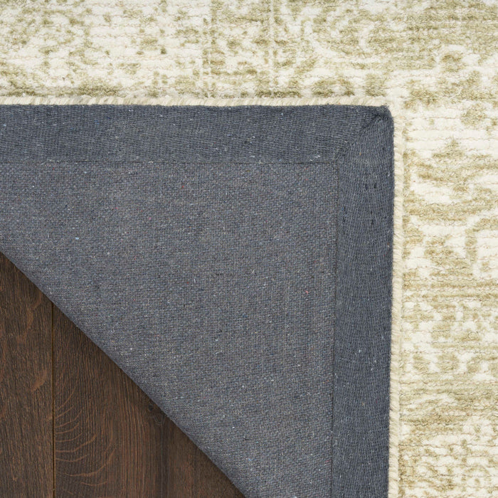 Azalea Ivory Sage AZA01 Wool Blend Farmhouse Area Rug - 10 Ft x 14 Ft