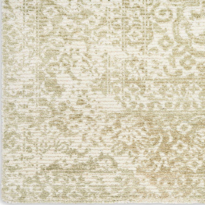 Azalea Ivory Sage AZA01 Wool Blend Farmhouse Area Rug - 10 Ft x 14 Ft