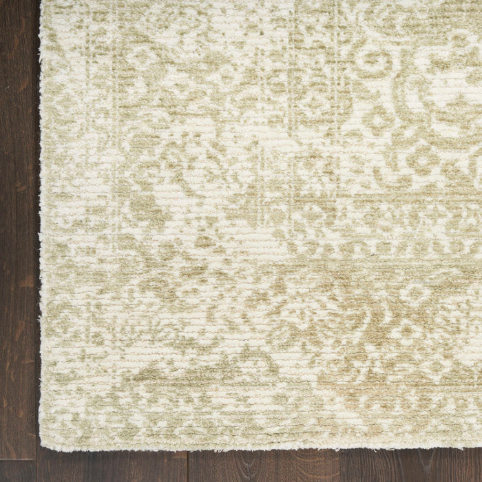 Azalea Ivory Sage AZA01 Wool Blend Farmhouse Area Rug - 10 Ft x 14 Ft