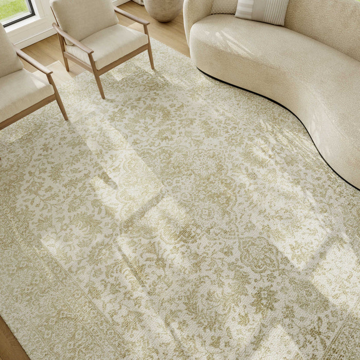 Azalea Ivory Sage AZA01 Wool Blend Farmhouse Area Rug - 10 Ft x 14 Ft