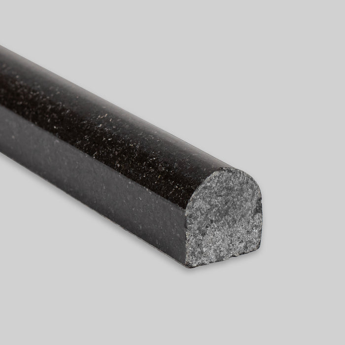 Absolute Black Granite Liner - 3/4" x 12" Bullnose