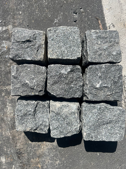 Absolute Black Granite Cobble - Split Face