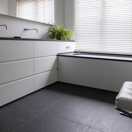 Absolute Black Granite Tile - 24" x 24" x 5/8" Flamed