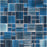 Full Sheet Sample - Aquatica Bamboo Acqua Marine Block Random Glass Mosaic - 11.75" x 11.75" x 8 MM Glossy