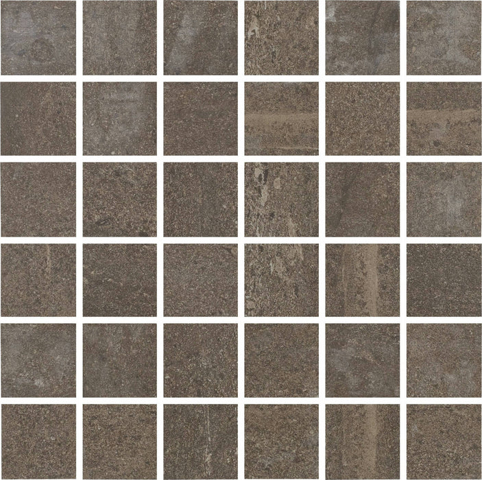Full Sheet Sample - Adrock Espresso Porcelain Mosaic - 12" x 12" x 8 MM Matte