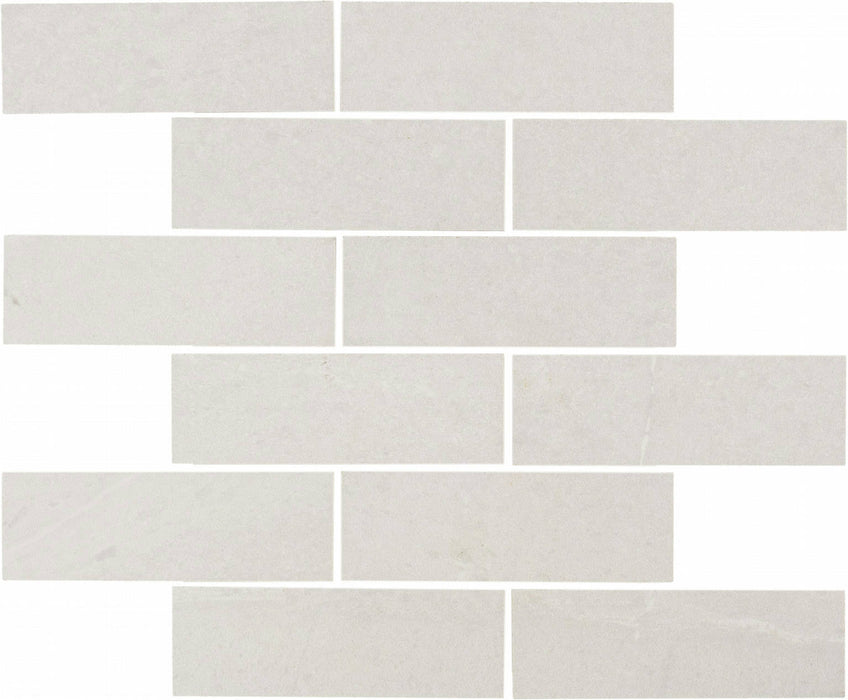Full Sheet Sample - Adrock Frost Random Linear Porcelain Mosaic - 12" x 14" x 8 MM Matte