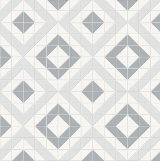 Full Sheet Sample - Soho Afternoon Blend Cubic Pattern Porcelain Mosaic - 10" x 10" x 6 MM Matte