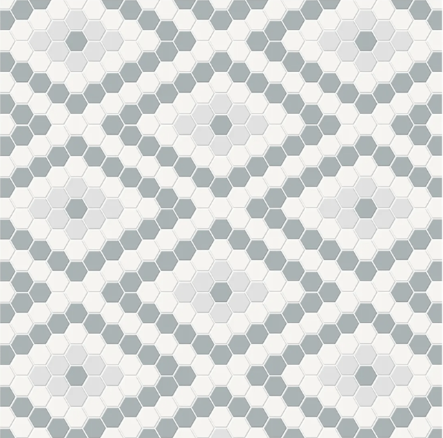 Full Sheet Sample - Soho Afternoon Blend Diamond Porcelain Mosaic - 7.75" x 13.25" Matte