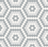 Full Sheet Sample - Soho Afternoon Blend Hexagon Porcelain Mosaic - 8.25" x 14.50" Matte