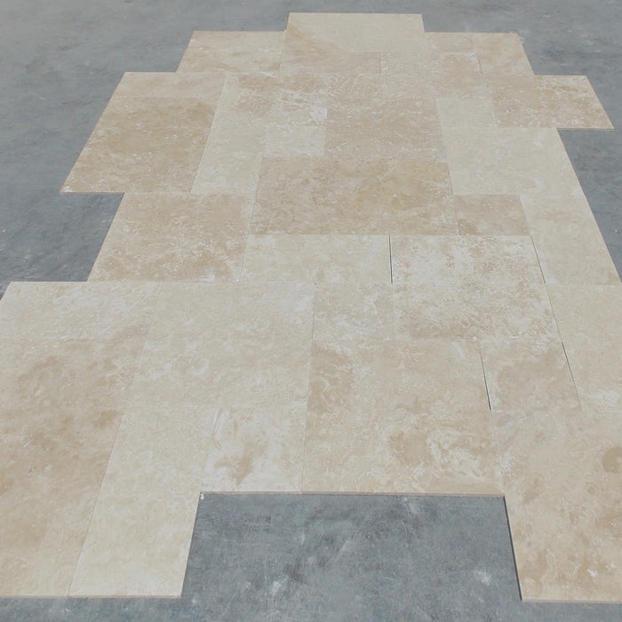 Alabastrino Filled & Honed Travertine Versailles Pattern - Various Sizes