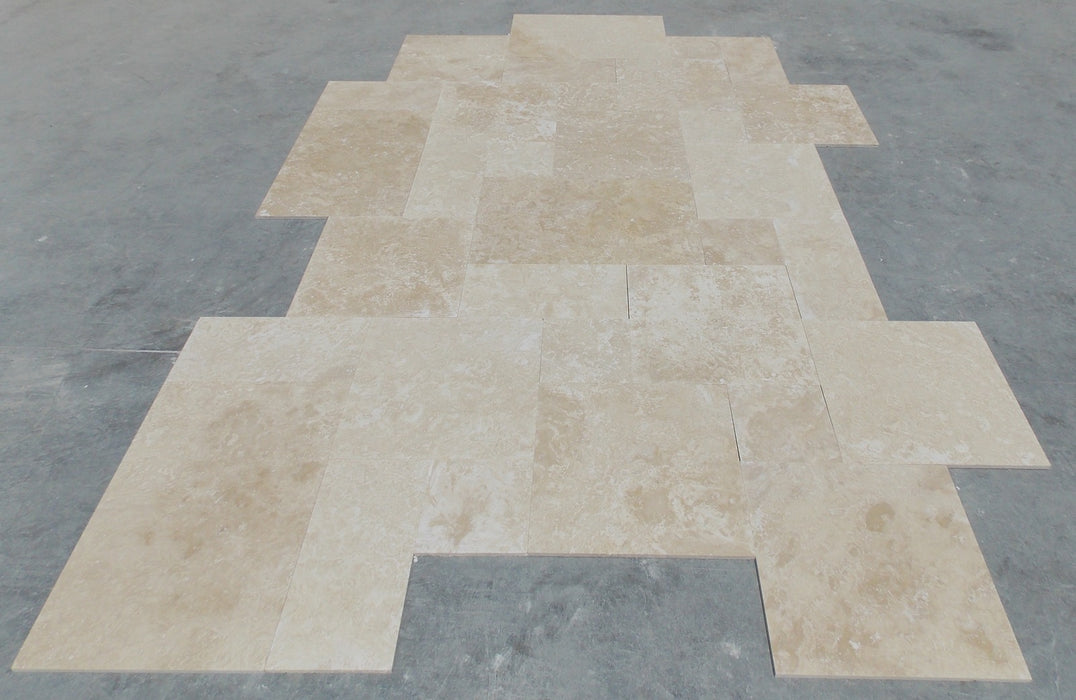 Alabastrino Filled & Honed Travertine Versailles Pattern - Various Sizes