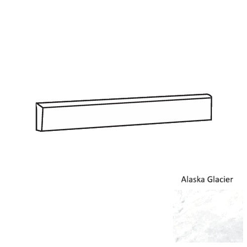 Classica Alaska Glacier Porcelain Floor & Wall Trim - 3" x 24" Bullnose