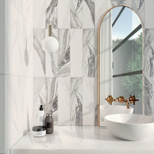 Amala White Porcelain Tile - Matte