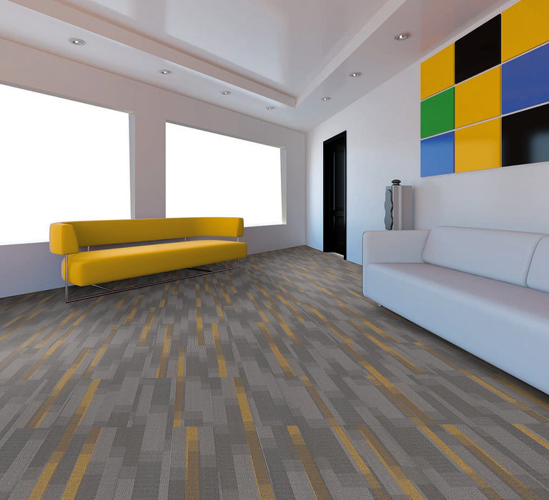 Amplify Polyester Medallion 3143 Carpet Tile Loop 2