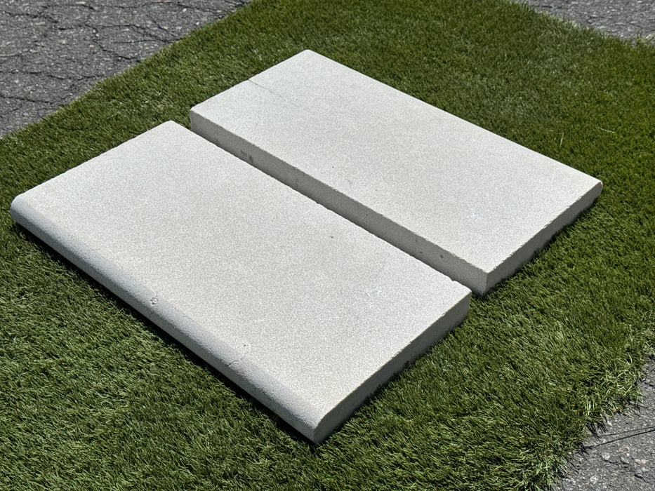 Antalya Cream Marble Bullnose Coping - Sandblasted & Brushed