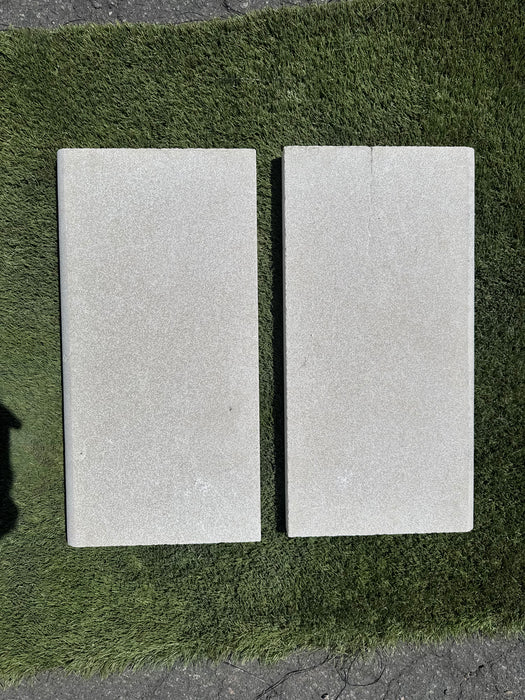 Antalya Cream Marble Bullnose Coping - Sandblasted & Brushed