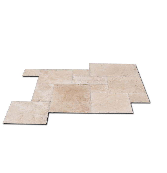 Antique Ivory Brushed Travertine Pattern - Various Sizes