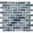 Full Sheet Sample - Aquatica Dash Biscay Mixed Glass Mosaic - 1" x 1" + 1" x 3" x 6 MM Glossy