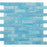 Full Sheet Sample - Aquatica Dash Caspian Mixed Glass Mosaic - 1" x 1" + 1" x 3" x 6 MM Glossy