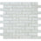 Full Sheet Sample - Aquatica Dash Kara Mixed Glass Mosaic - 1" x 1" + 1" x 3" x 6 MM Glossy