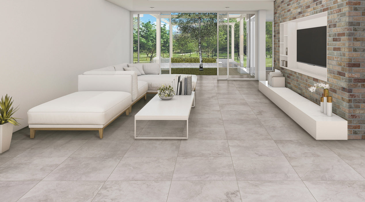 Ardesie White Honed Porcelain Tile - 24" x 48"