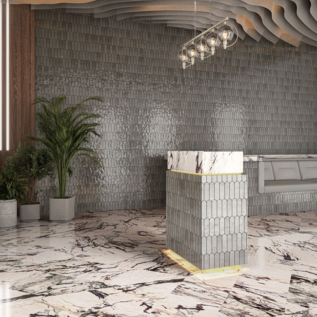 Artefino Vintage Porcelain Smoke Gray AR12 Mosaic Glossy 4