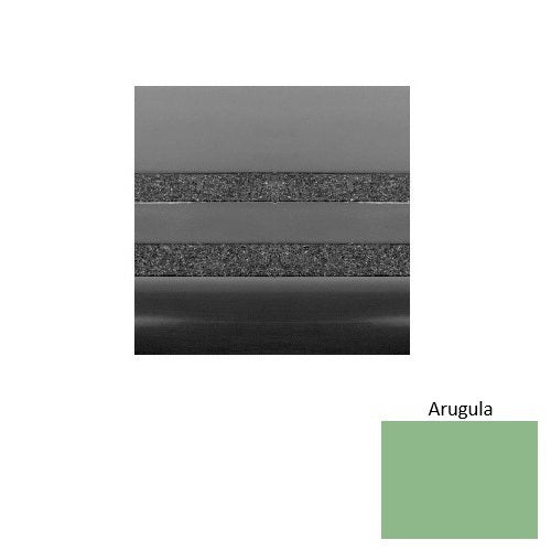 Solid 51 Arugula Light Duty with Two 3/4 inch strips Rubber (RD) with Safety Yellow Abrasive Strip Stair Tread - Smooth