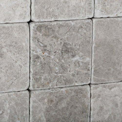 Atlantic Gray Marble Tile - 4" x 4" Tumbled 3