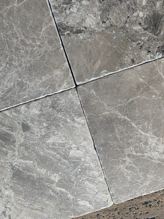 Atlantic Gray Marble Tile - 4" x 4" Tumbled 4