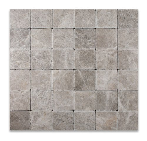 Atlantic Gray Marble Tile - 4" x 4" Tumbled 1
