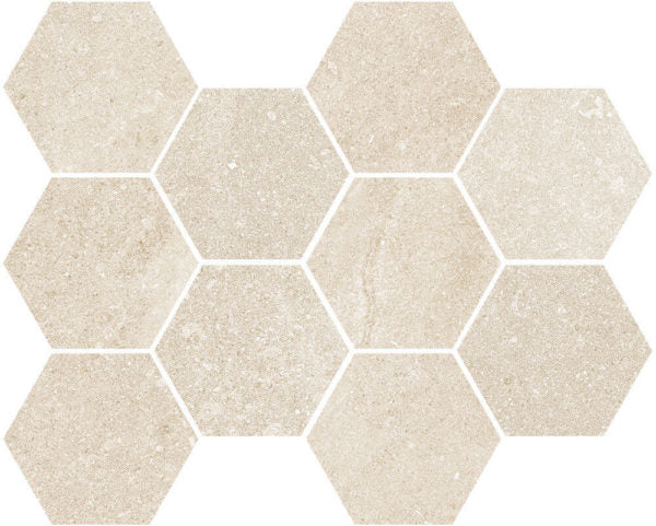 Happy Floors Austral Ivory Natural Porcelain Mosaic | Lowest Price