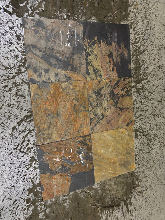 Autumn Slate Tile  Natural Cleft Face, Gauged Back 3