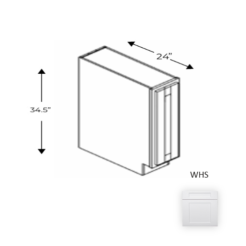 Framed Shaker Premium Wood White Shaker Base Cabinet Natural clear coat 1