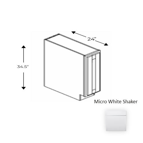 Framed Shaker Premium Wood Micro White Shaker Base Cabinet Natural clear coat 1