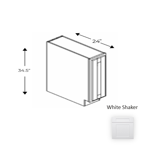 Framed Shaker Premium Wood White Shaker Base Cabinet Natural clear coat 1