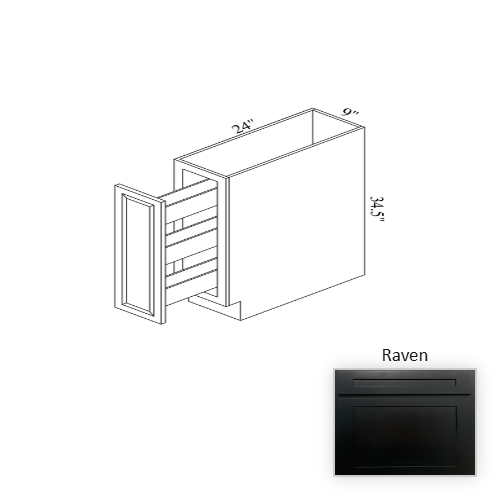 B09SR Wood Raven Base Cabinet Raven 1