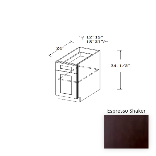Sterfic SKU - VSB3621DR-ON. Oak. 36" x 34.5" Bathroom Vanity