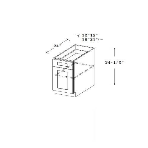 Sterfic SKU - VSB3621DR-ON. Oak. 36" x 34.5" Bathroom Vanity