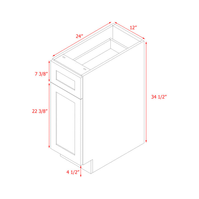 Mallorca White Wood Base Cabinet 4
