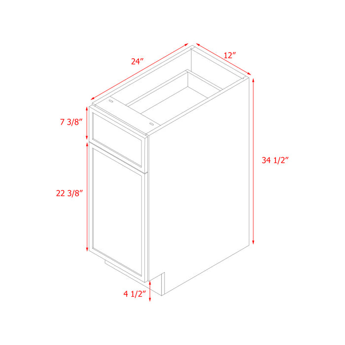 Shady White Wood Base Cabinet 4