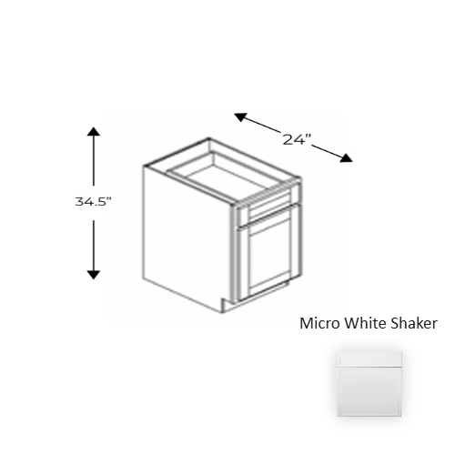 Framed Shaker Premium Wood Micro White Shaker Base Cabinet Natural clear coat 1