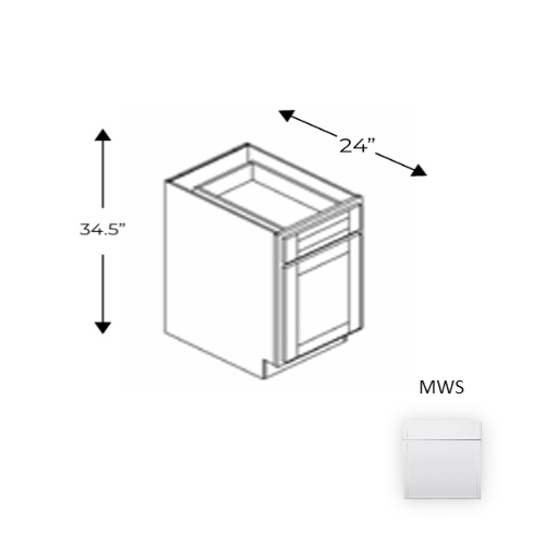 Framed Shaker Premium Wood Micro White Shaker Base Cabinet Natural clear coat 1