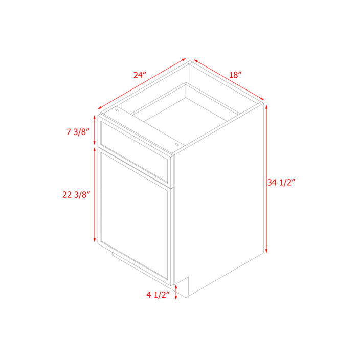 Shady White Wood Base Cabinet 4