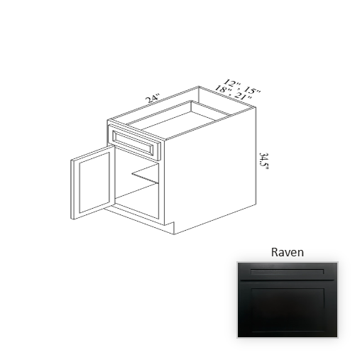 B21 Wood Raven Base Cabinet Raven 1