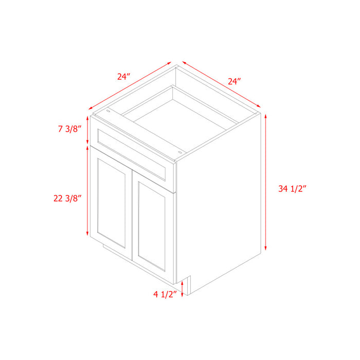 Mallorca Dolphin Gray Wood Base Cabinet 4