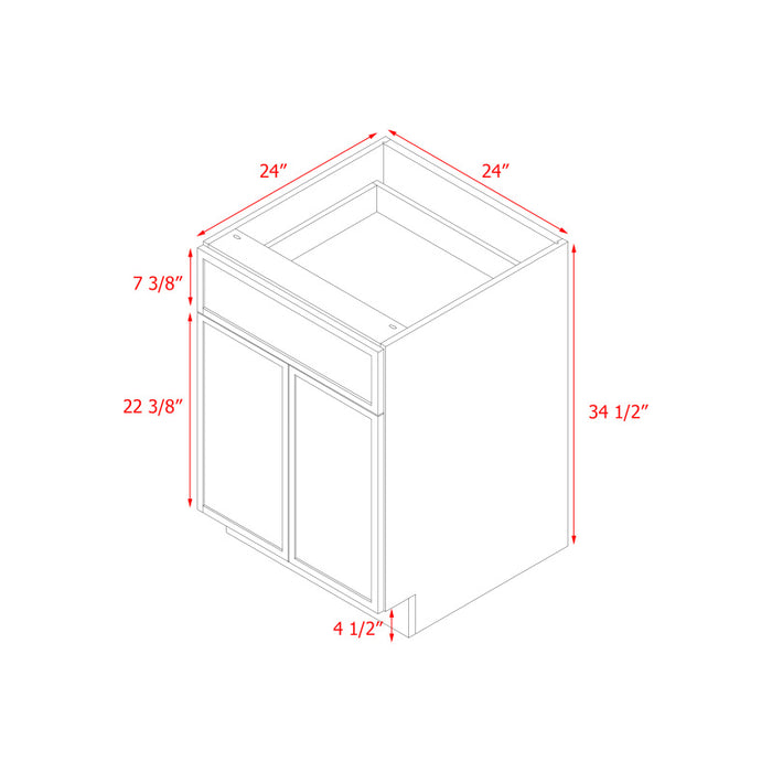 Shady White Wood Base Cabinet 4