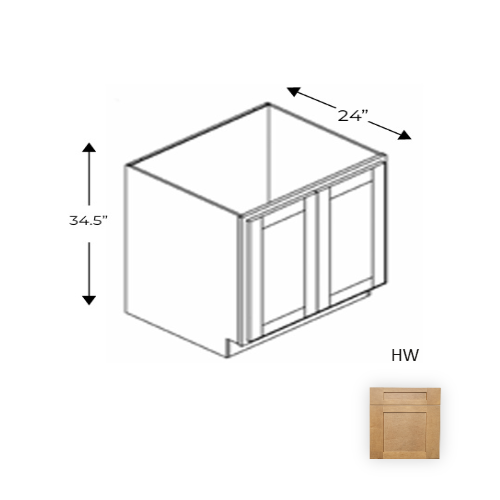 Framed Shaker Deluxe Wood Honey Wheat Base Cabinet Natural clear coat 1