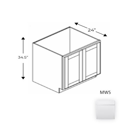 Framed Shaker Premium Wood Micro White Shaker Base Cabinet Natural clear coat 1